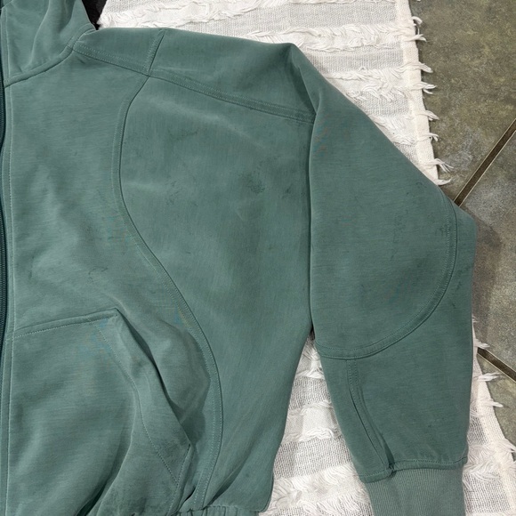 Lululemon Brushed Softstreme Full Zip Smoked Spruce Sz 6 Preppy Gorpcore Casual - Picture 5 of 13